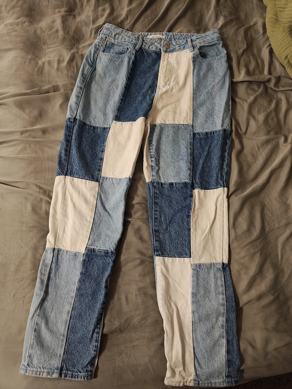 PacSun Patchwork Denim Mom Jeans